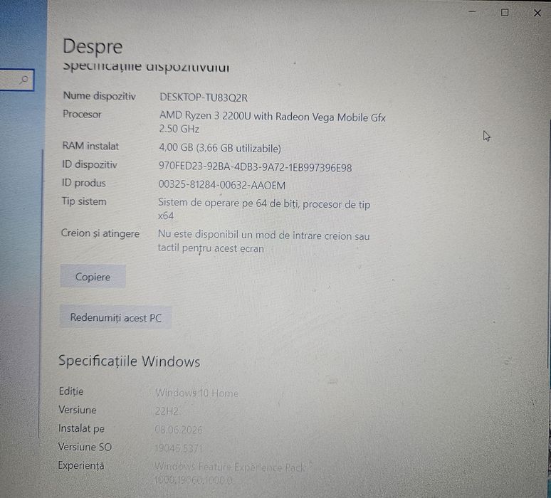 Vând LAPTOP HP perfect functional