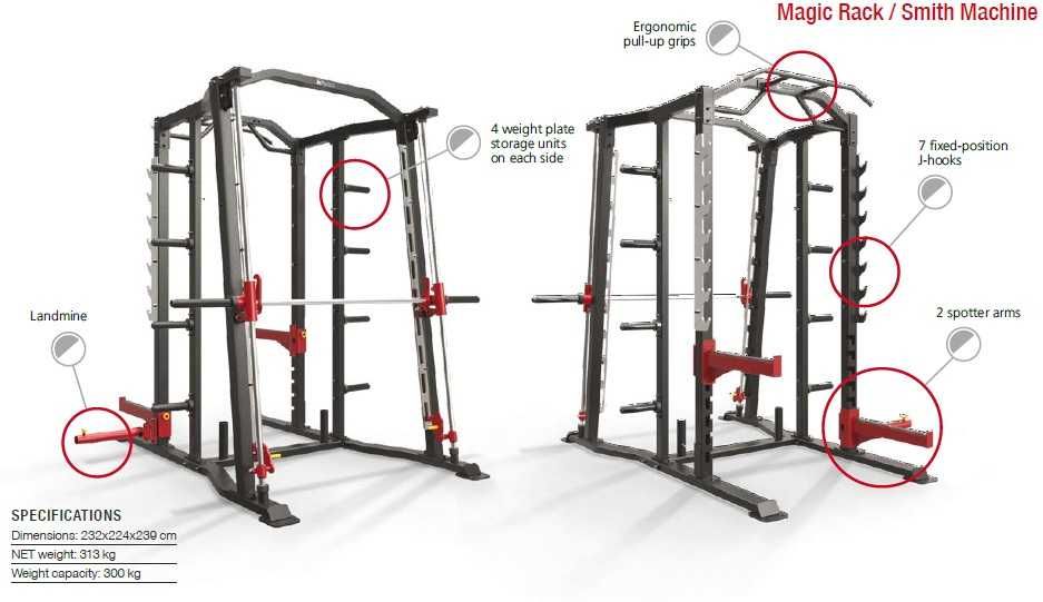 Фитнес Стойка Power Rack – Смит Машина SL7042 / Комбинирана Станция