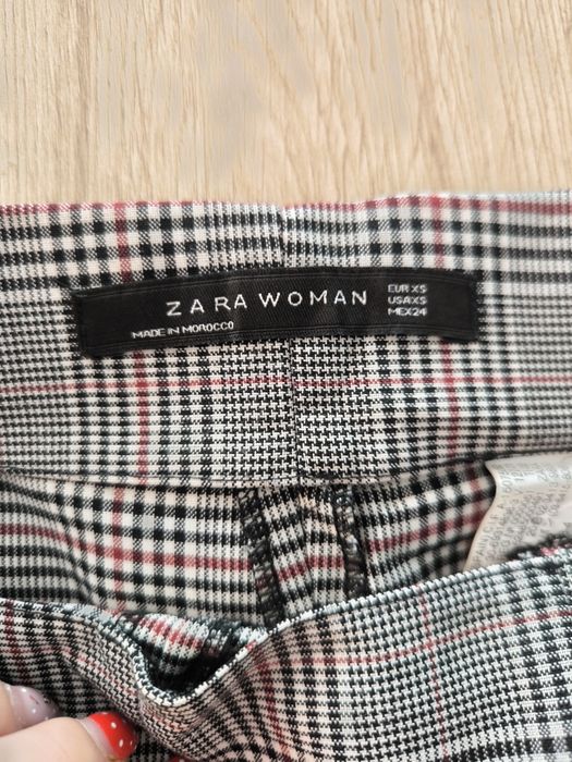 Pantaloni Zara Wide-Leg / Carouri Prince of Wales
