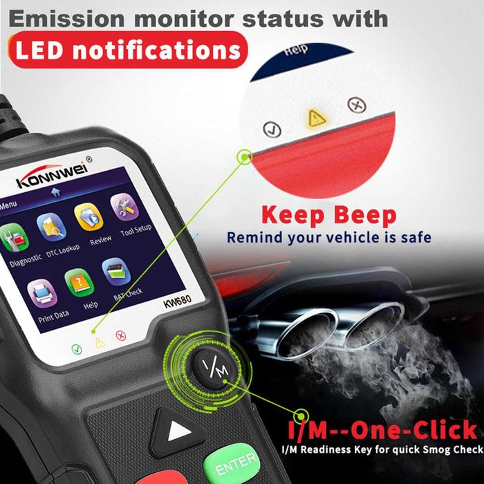 Уред за диагностика на МПС скенер  KONNWEI KW680/PA124