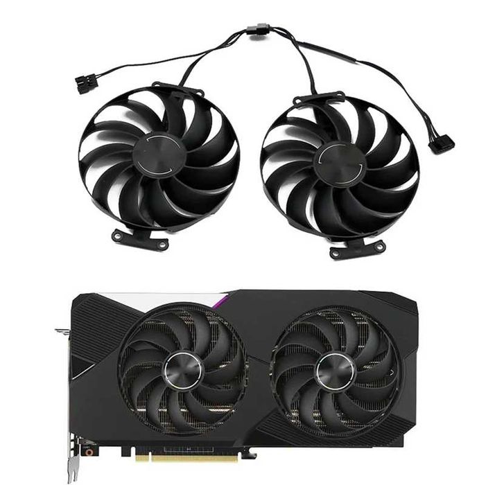 Set 2 Ventilatoare 95mm CF1010U12S  ASUS 3060 3070 DUAL OC 7PIN
