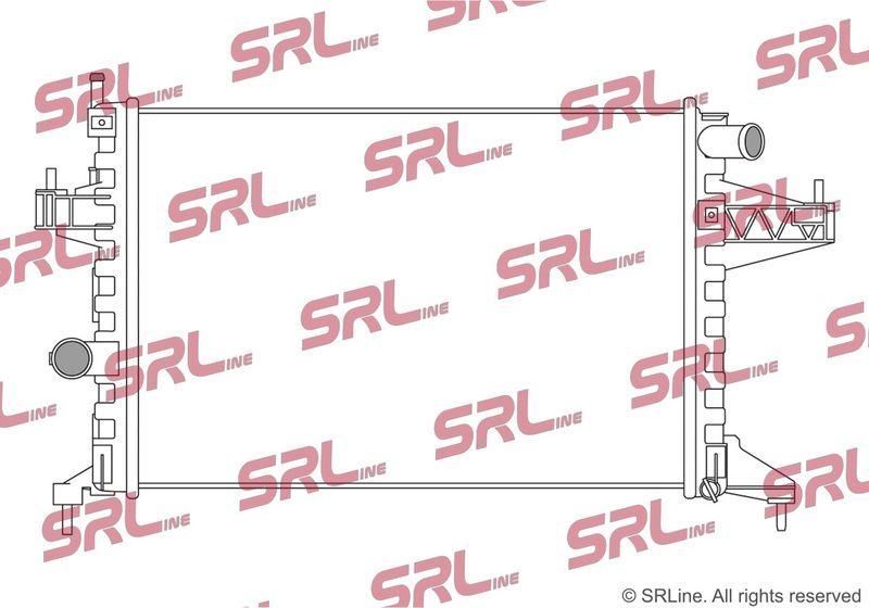 Radiator apa Opel Combo 2001-2011, Corsa C 2000-2006, Tigra 2004-2009, 1.6, 1.4, 1.8, 540x366x24mm, fagure brazat, OE 1300237, SRLine