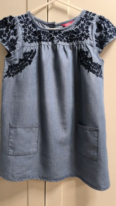 Bluză tunică din jeans cu broderie
