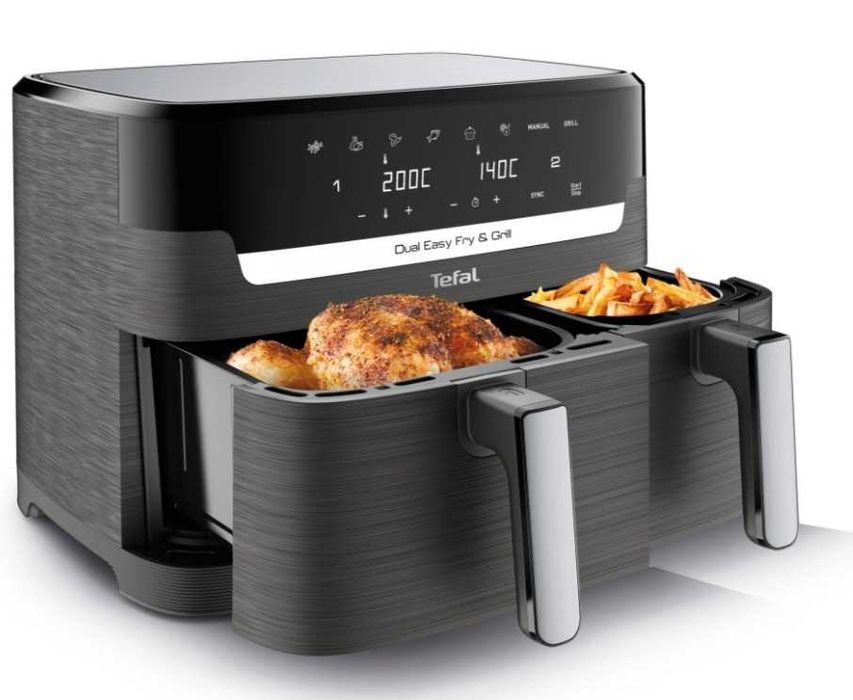 Vand, ieftin, Noua- Tefal Friteuza 8,3 L, 2700 wati,2 cuve, 8 programe