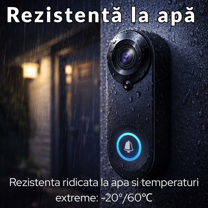Sonerie video smart HEXAR WiFi 1080P – Tuya, PIR și difuzor