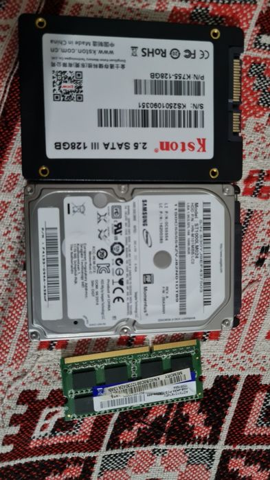 Ssd 128,hdd 1tb, озу ддр3