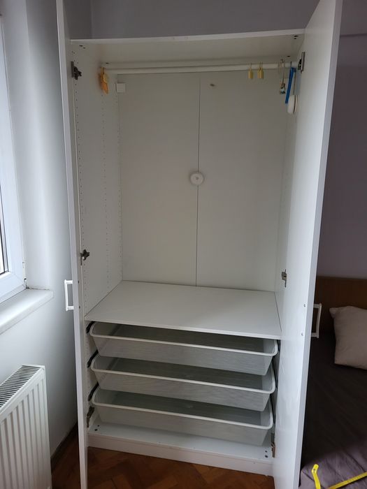 Vănd mobilă bucătărie,șifonier alb,Pat mare