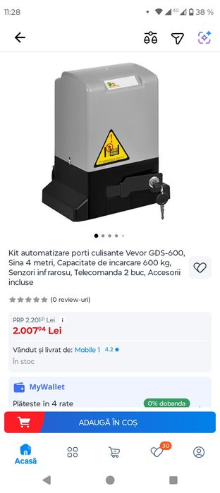 Vând motor poarta nou