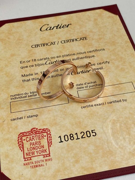 Cercei Cartier LOVE Rose Gold 24K Small