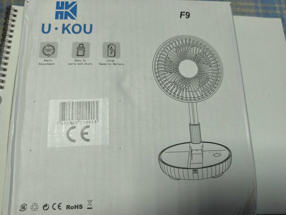 Ventilator portabil si pliabil cu acumulator