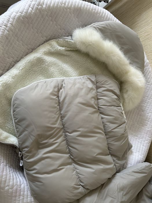 Продается зимний конверт на выписку б/у