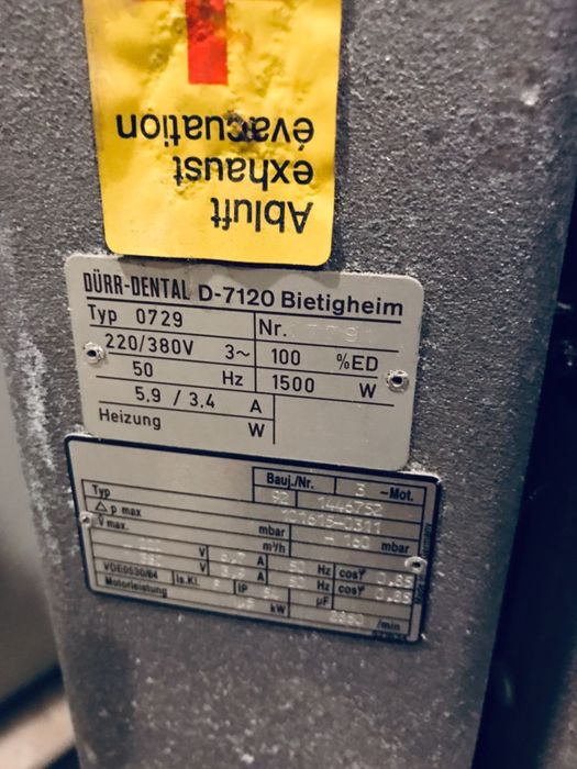 Pompa aspiratie uscata Durr dental cabinet stomatologic dentara