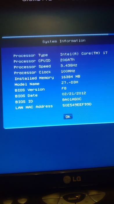 Intel core7  2 поколения