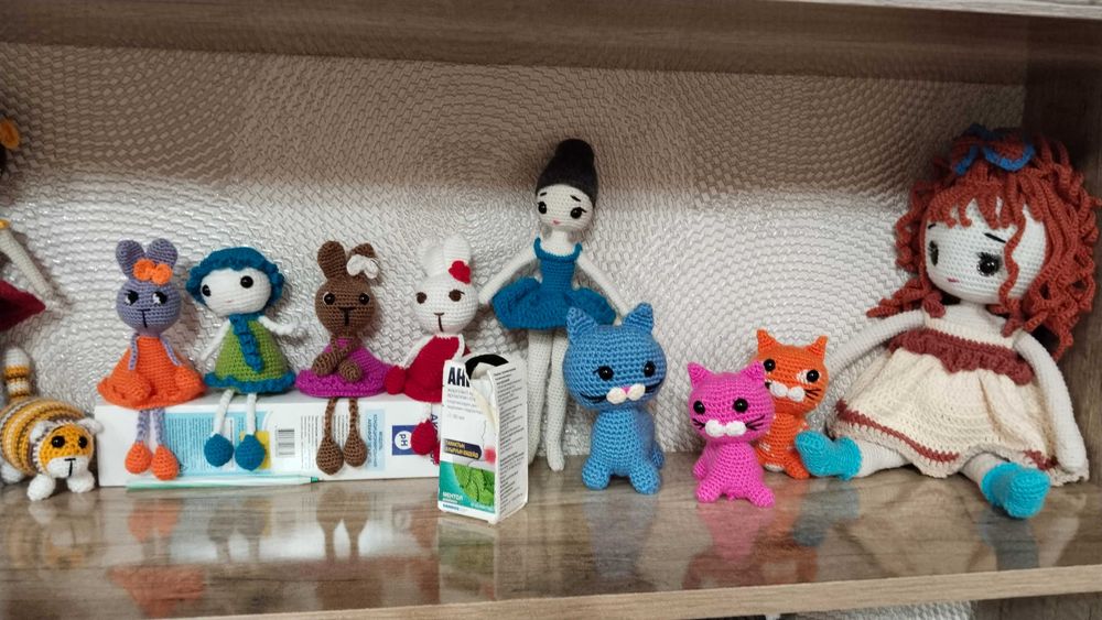 Вязанные игрушки, ручная работа