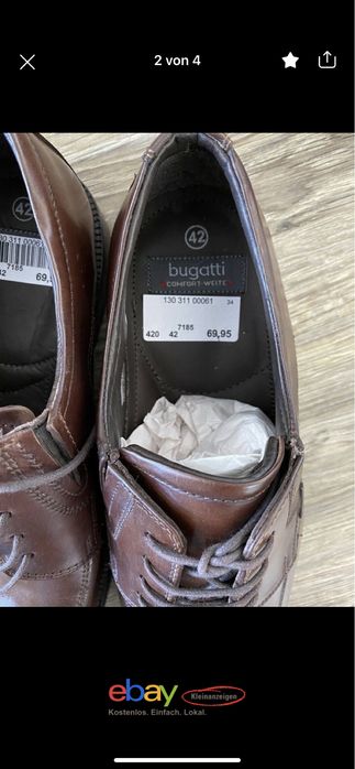 Pantofi din piele noi marimea 42 Bugatti