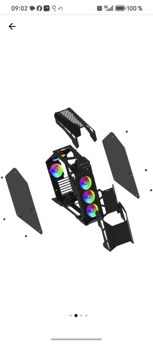 Vând Carcasa pc AQIRYS Procyon cu 5 ventilatoare rgb incluse