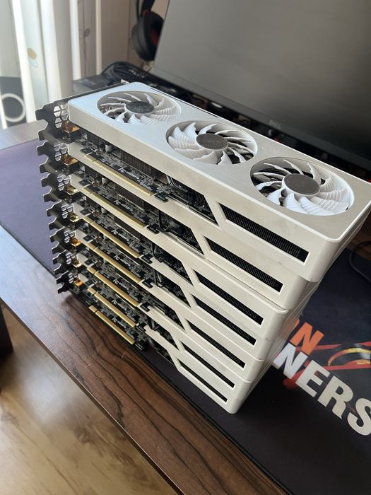 7х Gigabyte RTX 3060 Ti Vision OC 8GB(Samsung памет)