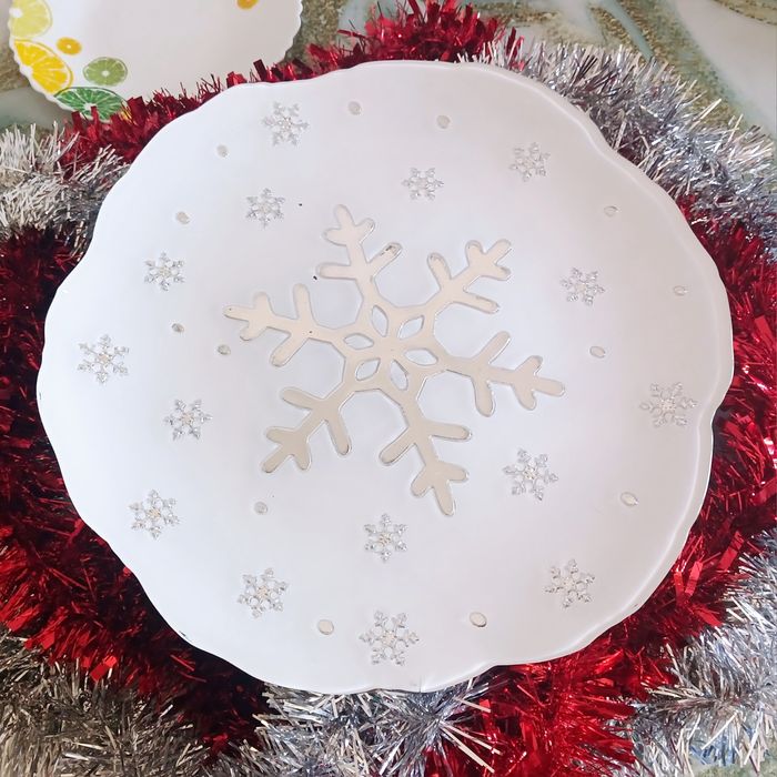 Большое праздничное блюдо ляган (диаметр 33 см)