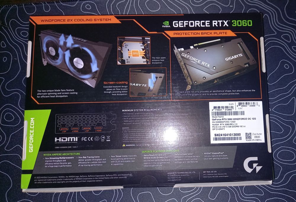 Продам rtx 3060 (12 гигабайт)