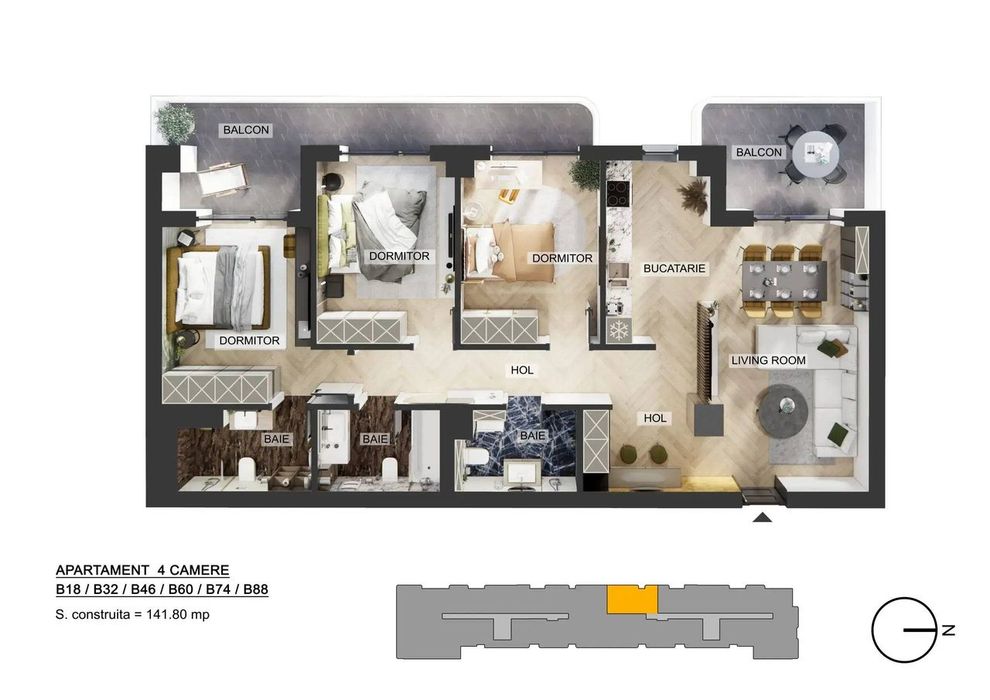 Apartament 4 camere |  Pipera Plaza | Bloc nou 2025