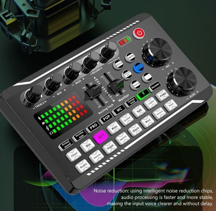Mixer DJ Placa de sunet externă cu Bluetooth și efecte de sunet