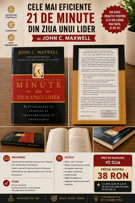 Cele mai eficiente 21 de minute din ziua unui lider – John C. Maxwell