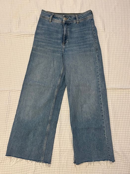 Blugi evazati dama Mango, marime 34, cu talie inalta