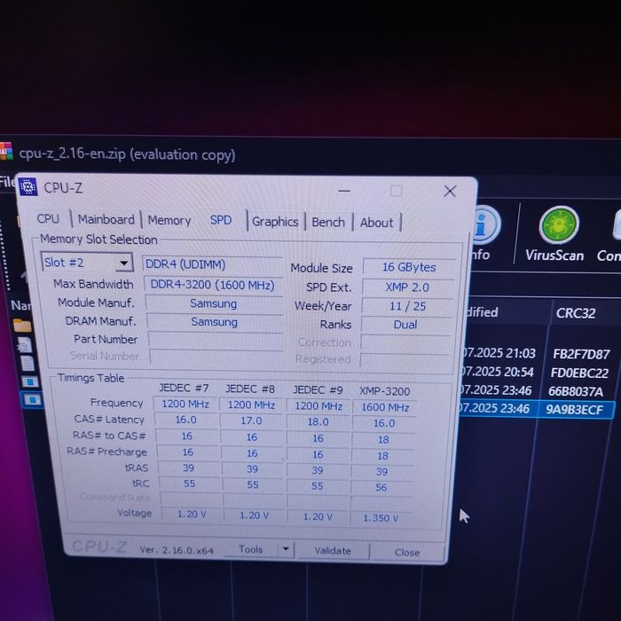 ОЗУ ddr4, 16гб, 3200 мгц, Cl 16