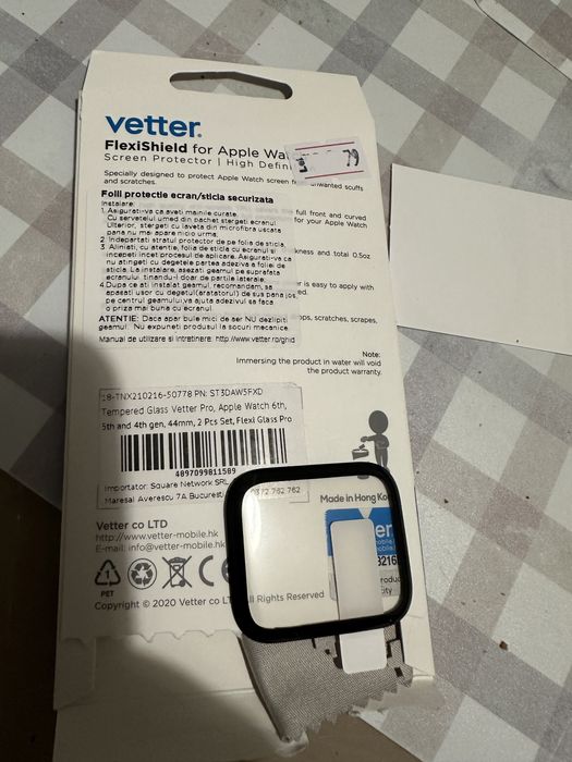 Folie Apple Watch 44mm de sticla Vetter