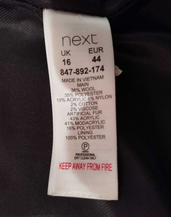 Късо палто NEXT – меланж, размер XL (UK16)