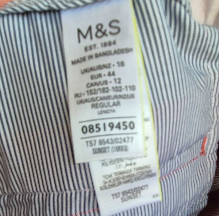 Vand pantaloni dama Marks & Spencer, de vara, croiala normala, bumbac