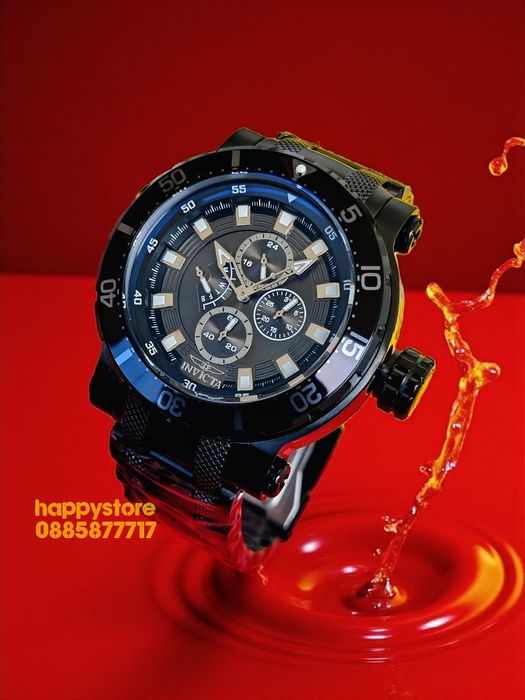 INVICTA Full Metal black Light 52 mm, Инвикта нов ръчен часовник