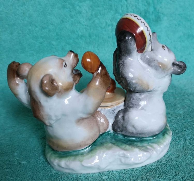 Статуэтка ЛФЗ. "мишки-сладкоежки", чернильница.