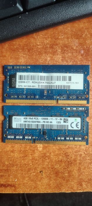Ram DDR3 laptop SODIMM 2X4Gb