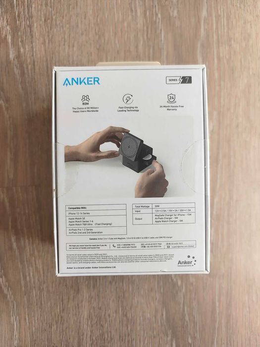 Incarcator Anker 3 in 1 Cube cu MagSafe