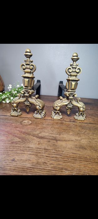 Accesorii din bronz masiv pentru șemineu