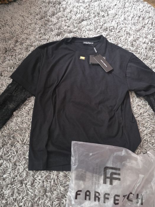 Уникална Маркова тениска с дантела С размер