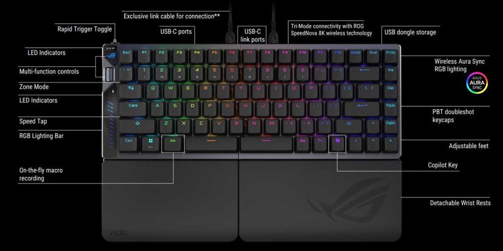 Беспроводная клавиатура Asus ROG Falcata