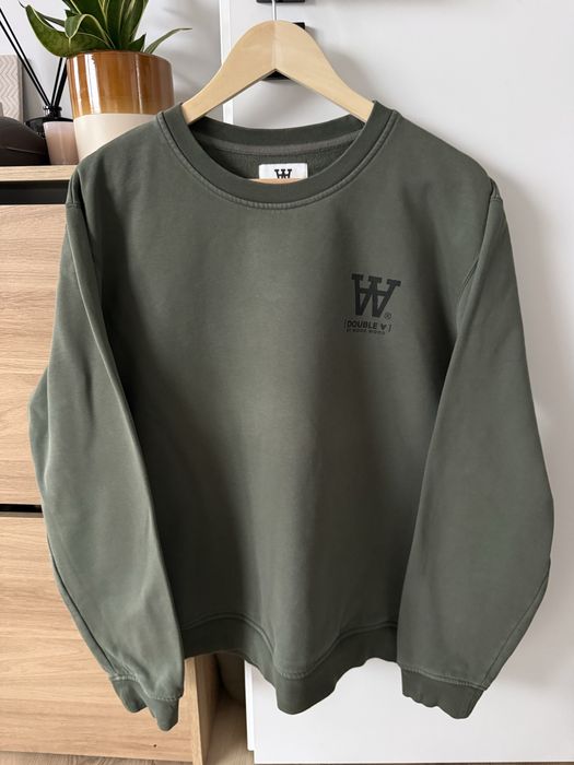 Bluza WOOD WOOD Double A Crew Neck Verde Inchis Barbati | Marime XL
