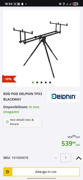 Set mulinete pescuit la crap/ tripod Delphin