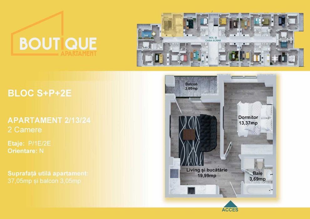 Studio de vanzare in Boutique Apartments !-Zona Centrala-!