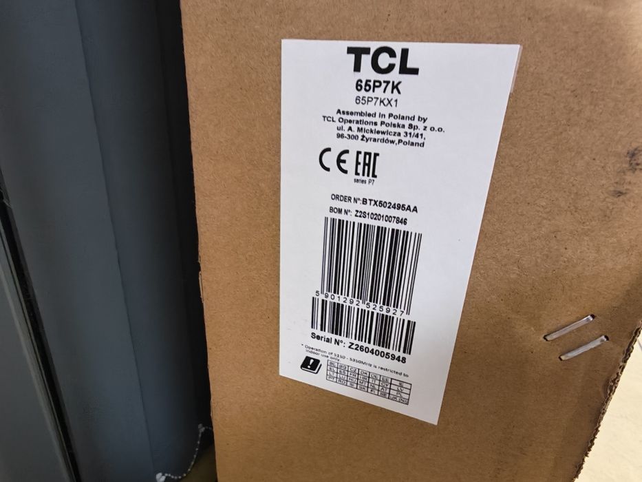 65" TCL 65P7K Qled GOOGLE TV YETTEL гаранция до 2028 година