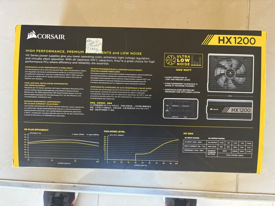 Corsair HX1200, 1200W, certificare 80 PLUS Platinum