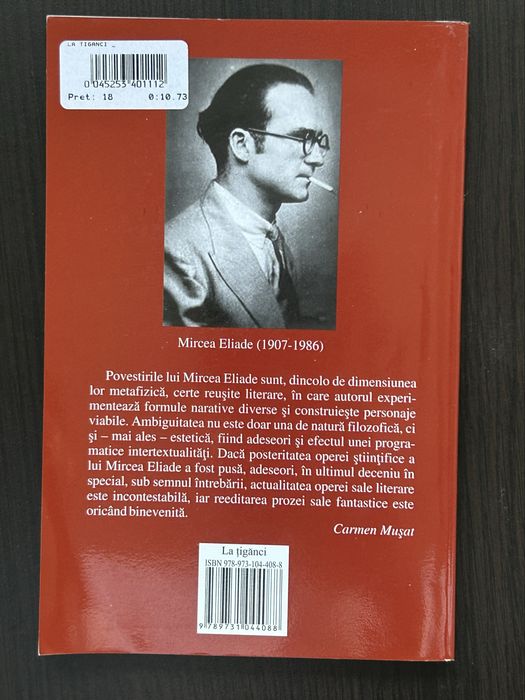 Carti Mircea Eliade: Romanul Adolescentului Miop si La Tiganci