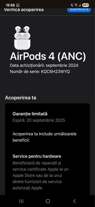Vand casti AirPods 4 sigilate