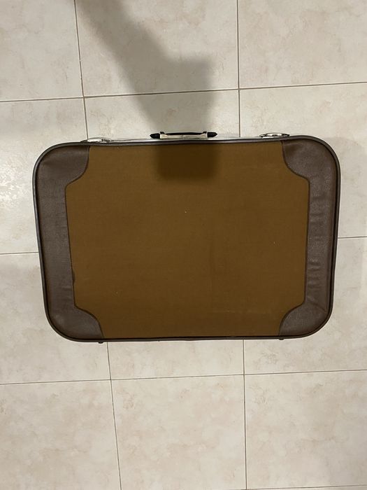 Ретро кожен куфар – винтидж стил, 57/40 см