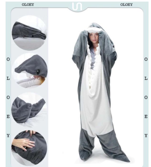 пижама/кигуруми акула для детей