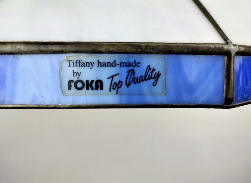 Висяща стъклена лампа в стил Tiffany, ръчна изработка