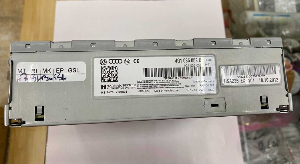 Unitate control radio Audi A4 B8 8K 2008-2015 4G1 035 053 D