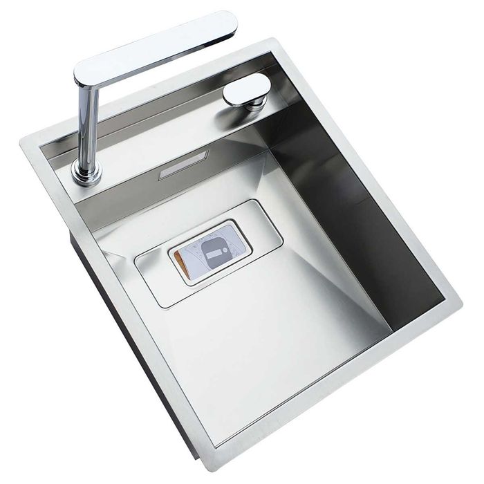 Chiuveta bucatarie inox CookingAid INVISIBLE 40R + baterie telescopica